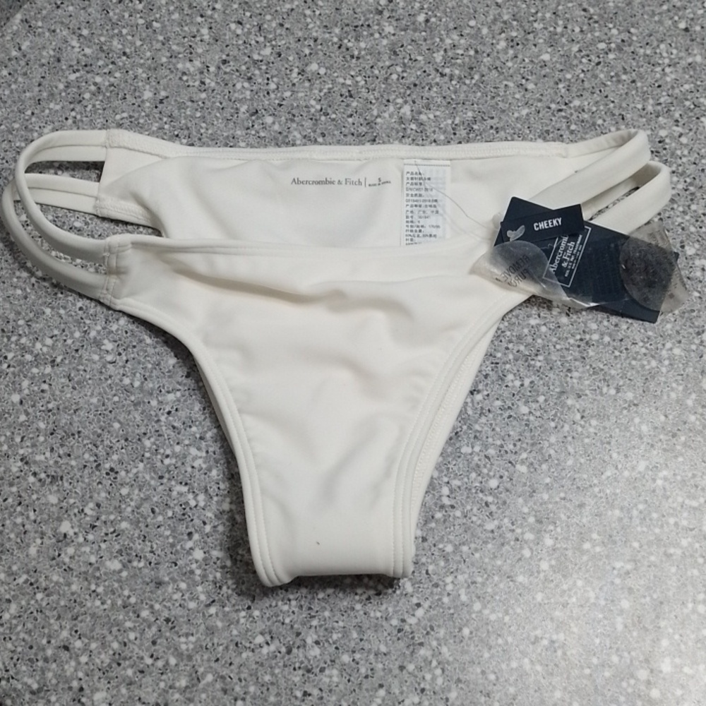 Abercrombie & Fitch Women's White Bikini Bottom